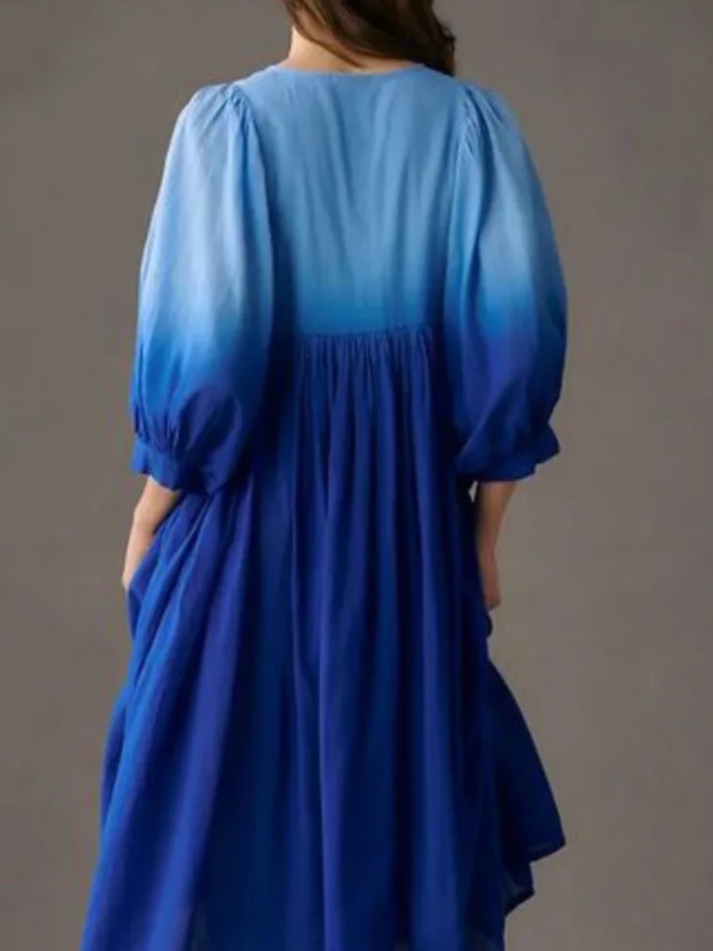Anthropologie Sundry Blue Ombre Dress, size Large - Picture 2 of 8